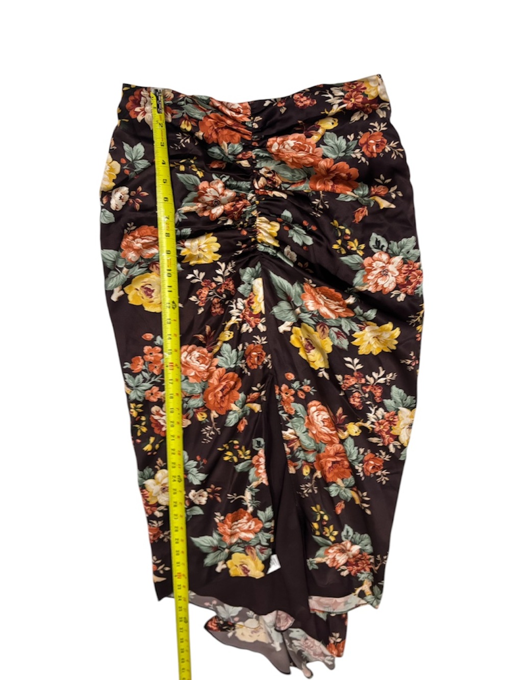 VERONICA BEARD Women’s Pixie Floral Ruched Silk Midi Skirt - Picture 15 of 16